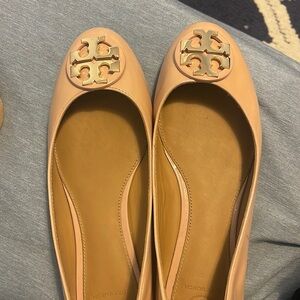 Basically new Tory Burch nude flats. Worn once. Size 8.
